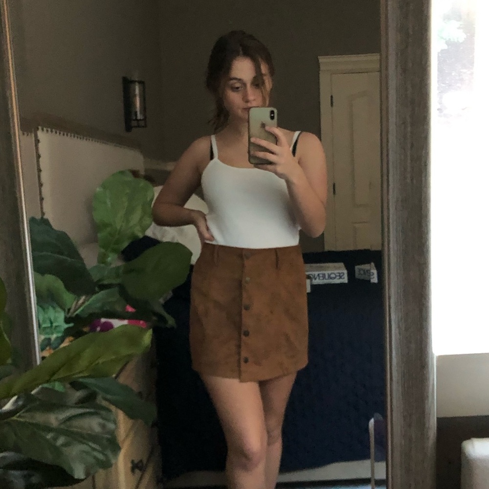 Suede skirt